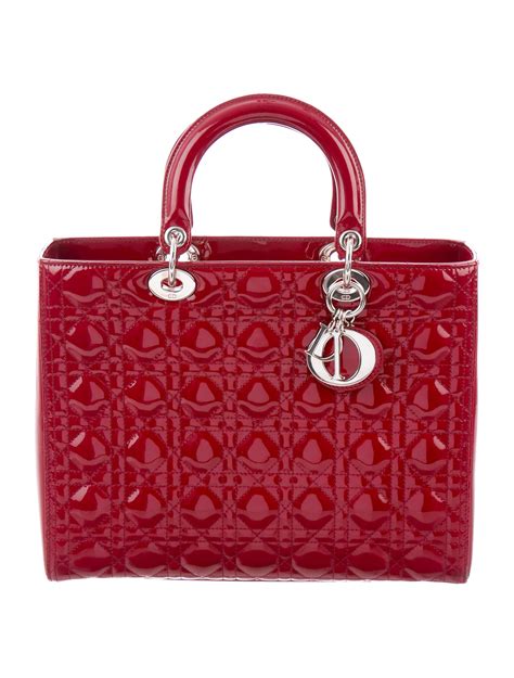 dior red tote bag|original christian Dior tote bag.